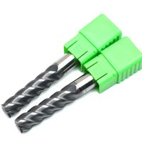 Fraise carrée en carbure à 4 dents avec revêtement TiAlN, haute résistance à l'usure pour l'usinage des métaux et des aciers alliés sur routeur CNC