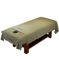 Ensemble de 3 draps plats en microfibre verte de qualité supérieure pour massage, housse de lit pour soins du visage
