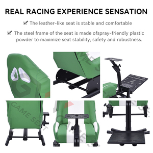 GY020 ODM Cadre de simulateur de course automobile pliable à faible coût d'expédition pour Thrustmaster T150RS, T300RS, T3PA, MOZA, PC - Product Image 5