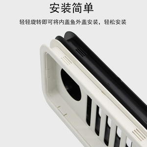 Office Organizer <b>Desk</b> Ventilation Hole Plastic PP Rectangle <b>Wall</b> Mounted Modern Multifunction Cable Management Accessory - Product Image 5