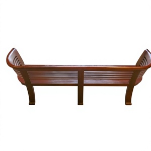 Banc de jardin et de parc en teck antique - Meubles de patio durables en bois massif pour l'intérieur et l'extérieur - Product Image 3