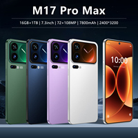 Smartphone Android M17 Pro Max avec bandes 5G LTE mondiales, écran de 7,3 pouces, processeur Déca-Core, stockage de 1 To, 16 Go de RAM, double carte SIM, appareil photo arrière de 108 Mpx