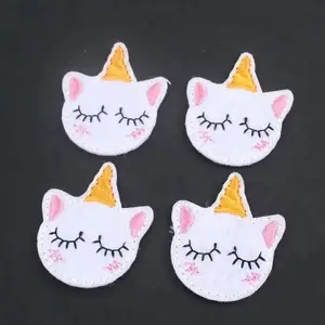 Desain populer kustom lucu Logo hewan Kawaii Mini kecil merasa bordir Patch untuk pakaian anak-anak