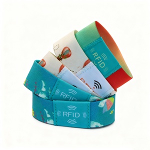 Pulseiras Inteligentes Personalizadas com Chip RFID e <span class=keywords><strong>Tag</strong></span> NFC, Pulseira de Tecido Trançado para Eventos - Product Image 5