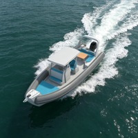 Bateau semi-rigide 28 pieds RIB860 haute performance à coque étagée, tubulure Hypalon Orca haute vitesse, pour plongée et moteur