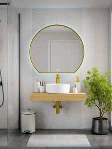 Touch Switch <b>Wall</b> Hanging Modern <b>LED</b> <b>Mirror</b> Online Technical Support Organic round shape <b>Mirror</b> With 2 Years Warranty - Product Image 2