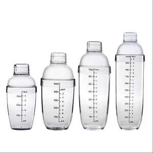 350ML 500ML 700ML 1000ML özel logo plastik kokteyl shakers kabarcık süt çay için