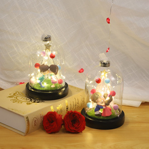 Cadeaux de fête des mères pour les femmes Cadeaux d'anniversaire Galaxy Rose Enchanted Crystal Flower Gift Light Up Rose in Glass Dome - Product Image 1