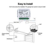 Module de commande intelligent Tuya pour porte de garage, commande vocale, télécommande, minuterie, pour volet roulant électrique, application Android pour la maison