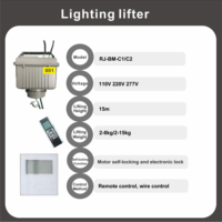 Lève-charge pour éclairage LED High Bay, projecteur et lustre, 10m 15m 10kg 15kg [RJ]