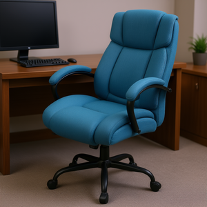 Silla de Oficina Azul de Respaldo Alto, Resistente, 485 lb, Silla de Computadora con Altura Ajustable, Silla Ejecutiva para Escritorio - Product Image 2