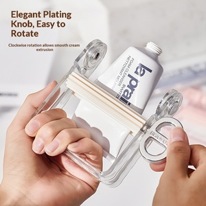 Exprimidor de Pasta Dental Electrochapado, Manual, con <span class=keywords><strong>Rotor</strong></span>, para Pasta Dental, Limpiador Facial, Productos para el Cuidado de la Piel, Tinte para el Cabello - Product Image 4