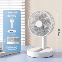 Ventilateur de table pliable USB Mini ventilateur à piles à 4 vitesses et synchronisation pour intérieur/extérieur portable pour la maison ou l'hôtel