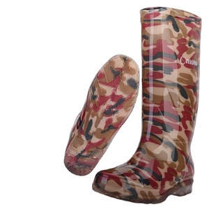 Hochwertige rutsch feste Anti-Verschleiß-Garten fischerauto waschen landwirtschaft liche Regens tiefel für Erwachsene PVC rote Tarn regens tiefel - Product Image 3