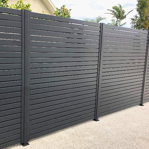 Thiết kế hiện đại Nhà riêng tư hàng rào màn hình đen hợp kim nhôm vườn slat hàng rào - Product Image 6