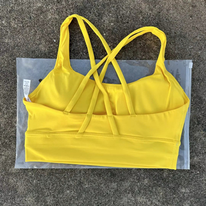 Reggiseno Sportivo da Donna con Supporto Elevato, Spalline Incrociate, Imbottitura Antiurto, Colore Unico, per <span class=keywords><strong>Fitness</strong></span> - Product Image 4
