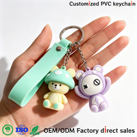 Porte-clés en caoutchouc souple 2D 3D personnalisé avec logo de dessin animé, porte-clés en PVC, porte-clés en silicone anime personnalisés, directement de l'usine
