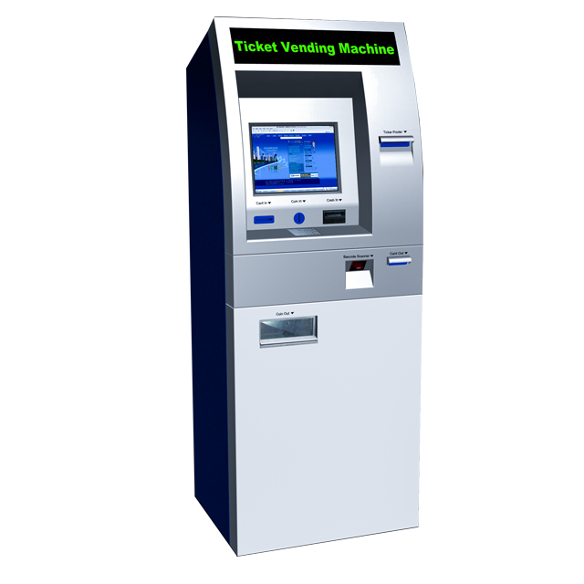 Coin Operated Wifi Kiosk Screen Printing Machine Financial Equipment Ticketing Vending Kiosk