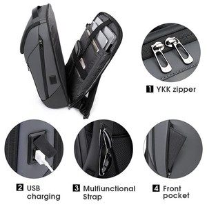 Sac à dos intelligent d'affaires étanche 15.6 pouces sac à dos pour ordinateur portable avec port de charge USB pour bureau de voyage - Product Image 3