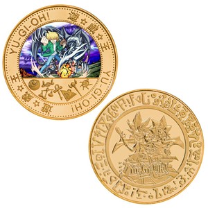 Pièce de monnaie commémorative Yu-Gi-Oh, article de merchandising d'anime, souvenir, badge en métal moulé sous pression, cadeau, artisanat métallique, emballé individuellement - Product Image 4