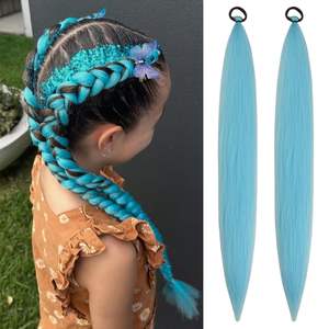 Extension <span class=keywords><strong>de</strong></span> cheveux tressés bleus <span class=keywords><strong>de</strong></span> 26 pouces pour tresses, extensions <span class=keywords><strong>de</strong></span> <span class=keywords><strong>queue</strong></span> <span class=keywords><strong>de</strong></span> <span class=keywords><strong>cheval</strong></span> synthétiques avec lien élastique, accessoires <span class=keywords><strong>de</strong></span> cheveux pour festival et rave - Product Image 1