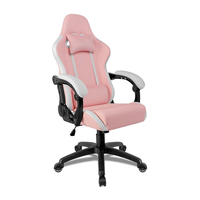 Chaise de jeu OEM confortable avec accoudoirs réglables, en cuir PVC, avec coussin cervical et repose-pieds, inclinable, pour la maison et le bureau