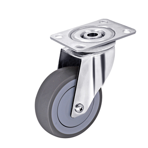 3/4/5 Zoll mittelschwere TPR-Rollen mit 304 Edelstahls ockel, 100-130kg Unterstützung, Single Bearing Design <span class=keywords><strong>Caster</strong></span> - Product Image 3
