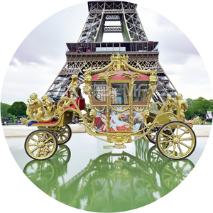 Véhicule de transport spécial, calèche royale de luxe à chevaux pour les visites touristiques, capacité de 4 à 6 personnes, pneus en caoutchouc solide - Product Image 3