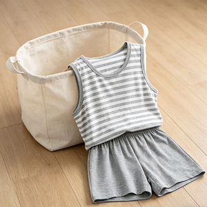 <span class=keywords><strong>Pyjama</strong></span> personnalisé avec logo et design, gilet en modal pour enfants, ensemble garçon, shorts de maison pour grands enfants - Product Image 1