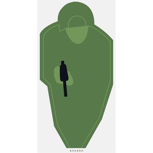 Autocollants d'entraînement de tir à l'arc en plein air, motif silhouette humaine, camouflage vert, lot de 100 - Product Image 1