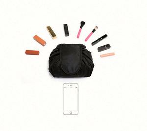 Wholesale Large Capacity Storage <b>Waterproof</b> Polyester <b>Drawstring</b> Pouch Fashion Travel Makeup Cosmetic <b>Bag</b> Custom Print Logo - Product Image 4