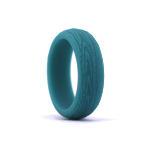 <strong>Mens</strong> Womens Bark Texture <strong>Silicone</strong> Rubber <strong>Wedding</strong> <strong>Bands</strong> Ring - Product Image 4