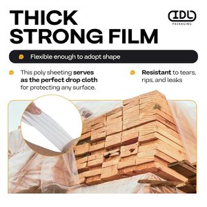 Film plastique transparent LDPE 4 mil 20' x 50' pour peinture et construction en rouleau - Product Image 3