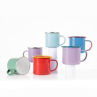 Alta Calidad De fábrica al por mayor de marca personalizada LOGO tazas de esmalte barato clásico único Camping café esmalte taza