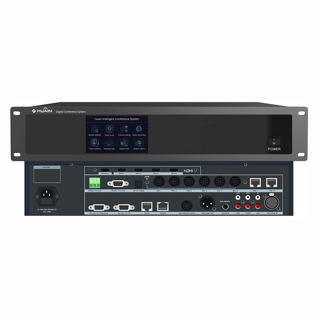 Multifunctional Digital Audio Conference System Central Control Unit with Electronic Voting and 4.5" TFT Touchscreen