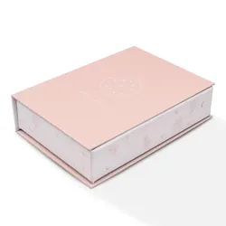 Tùy Chỉnh Nam Châm Đồ Trang Sức Bộ Quà Tặng Hộp Hiển Thị Màu Hồng Nhẫn Bông Tai Cuốn Sách Hình Dạng Các Tông Hộp Giấy Với Nhung Khoang - Product Image 4