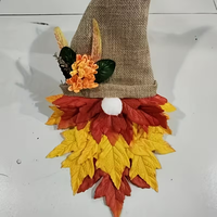 1 Stück Herbst-Ahornblatt-Gnom-Hut Wanddekoration - Lebendige Herbstlaub-Dekoration für Erntedankfest & Weihnachten, Feiertagsdekoration
