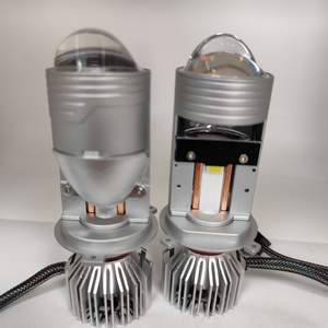 Lente de faro LED mini bi-proyector <span class=keywords><strong>MT9</strong></span> de 3 lentes súper brillante RHD LHD H4 H7 H11 9005 9006 80W, lente de bombillas láser para faros de coche - Product Image 4