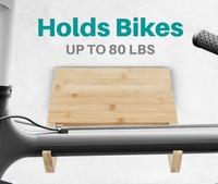 20 pouces plate-forme planche de surf porte-vélos garage montage mural vélos gros pneu porte-vélos en bois bambou attelage montage porte-vélos mur