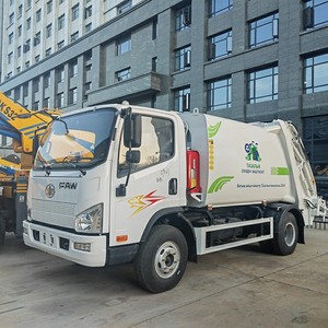 Camion de collecte des déchets à compression Faw 8CBM, camion compacteur de recyclage, camion collecteur de déchets - Product Image 6