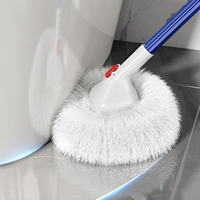 Brosse de nettoyage de salle de bain BOOMJOY à long manche anti-rayures avec tête remplaçable pour douche, carrelage et murs en verre