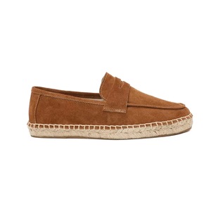 Scarpe Basse da Donna Estive Personalizzabili Unisex con Punta Tonda Chiusa, Suola Intrecciata in <span class=keywords><strong>Paglia</strong></span> Fatta a Mano e Tomaia in Pelle tipo <span class=keywords><strong>Espadrillas</strong></span> da Pescatore - Product Image 2
