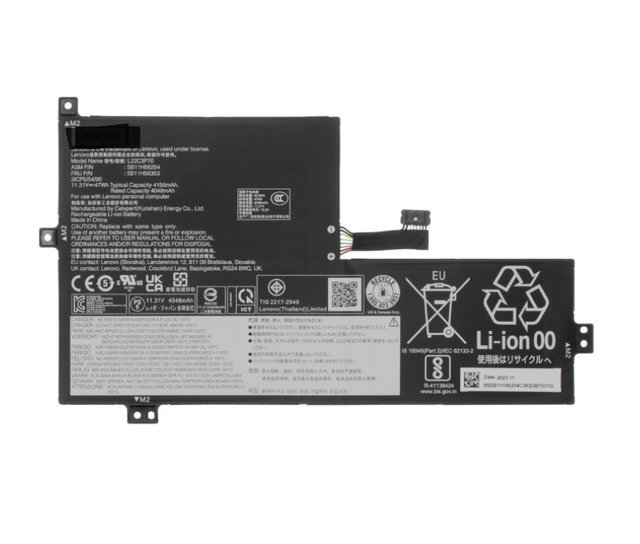 Laptop Battery Compatible for Lenovo 47Wh 4080mAh Bateria 11.52v 82T3000DUS IP Flex 3 Chrome 15IJL7 5B11B36312