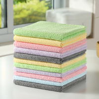 Chiffon carré en microfibre 230 g/m² réutilisable doux absorbant sans peluches sans bordure séchage rapide multi-usage cuisine salle de bain lavage