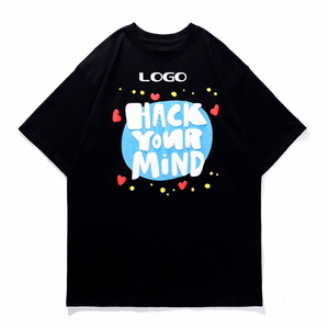 เสื้อยืดคอตตอนผู้ชายทรงปกติ ระบายอากาศได้ดี ปรับแต่งได้ พร้อมโลโก้ด้านหน้า สไตล์ลำลอง แฟชั่นสตรีทแวร์ ตามเทรนด์ใหม่ - Product Image 1