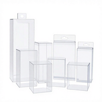 Boîte cadeau pliable en PVC transparent recyclable avec cintre pour cosmétiques, bougies et artisanat - Impression personnalisée, taille et forme personnalisables, impression UV