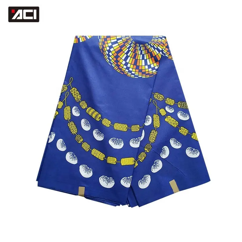 ACI African Wax Fabric Holland Textiles Ankara African Print Fabric Soft Quality Tissu Africain Wax Loincloth Fabrics 6 Yards