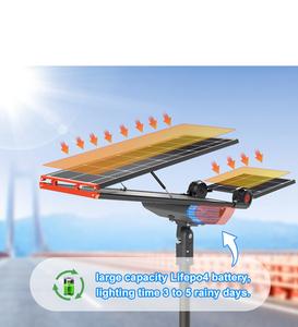 Farola Solar Todo en Uno de 10000Lm LED con Panel Solar Mono Si, IP65, Aleación de Aluminio, Sensor PIR, Iluminación para Exteriores, Carreteras, Jardines y Parques - Product Image 3