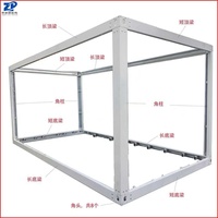 Cabine modulaire portable en acier, bureau, dortoir, poste de garde avec fenêtre de sécurité, assemblage rapide