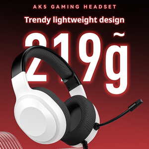 Casque de jeu filaire Smailwolf AK5 avec haut-parleurs de 50 mm, lumière LED 3,5 mm, micro à réduction de bruit pour PC, PS5, Xbox <span class=keywords><strong>Gamer</strong></span> - Product Image 3